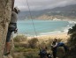 escalada en Grecia en frente de la bahía de Plakias, Creta